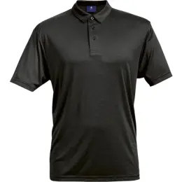 Mens Berkley Stripe Golfer Black-Charcoal